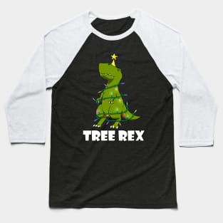 Christmas Tree Rex Trex cute dinosaur Baseball T-Shirt